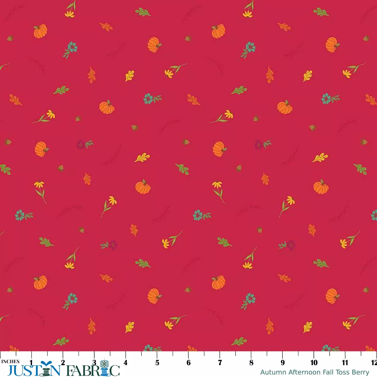 Autumn Afternoon Fall Toss Berry Yardage by Heather Peterson | Riley Blake Designs