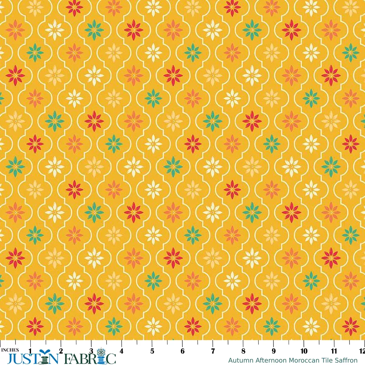 Autumn Afternoon Moroccan Tile Saffron Yardage by Heather Peterson | Riley Blake Designs