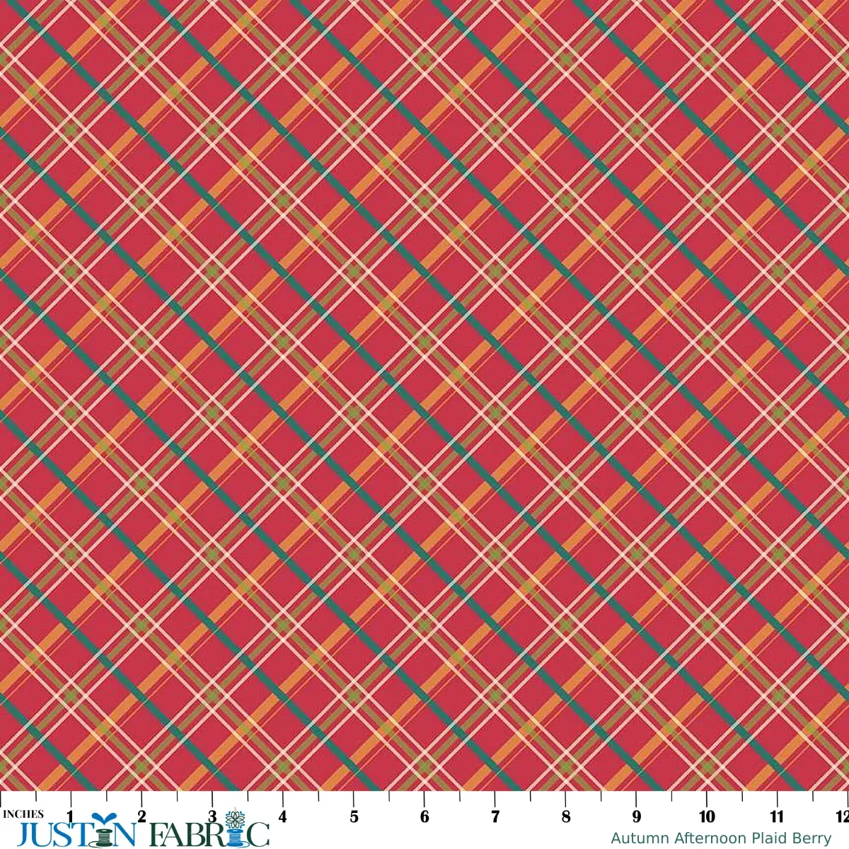 Autumn Afternoon Plaid Berry Yardage by Heather Peterson | Riley Blake Designs