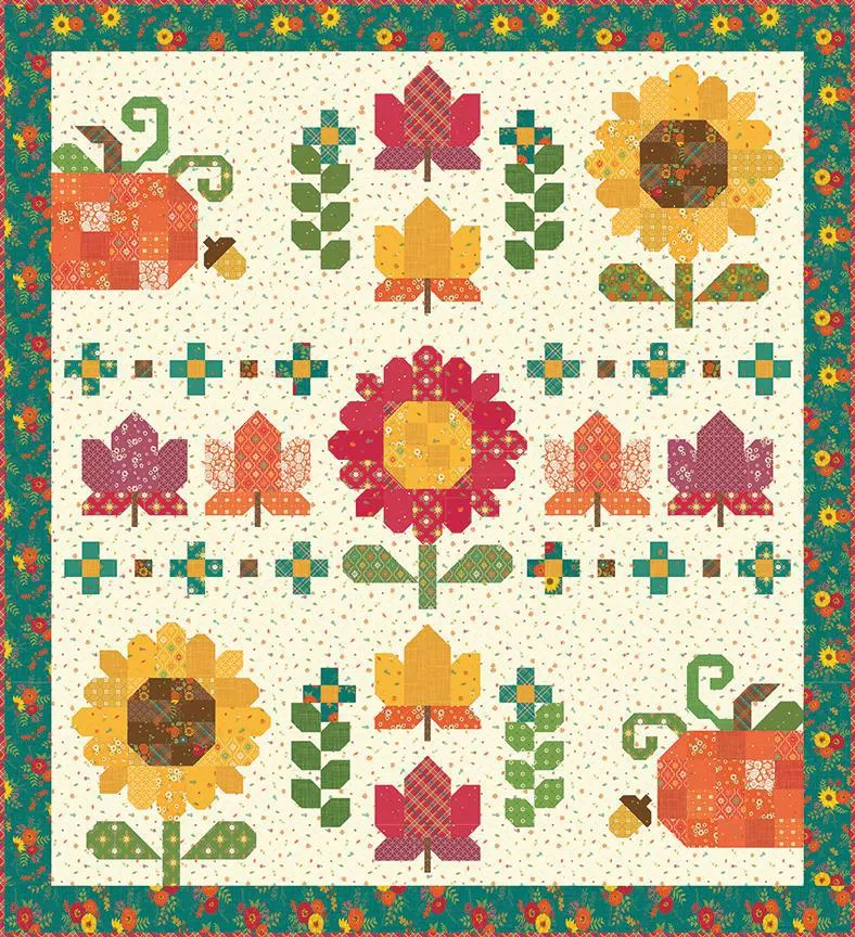 “Autumn Afternoon Sampler” Riley Blake Autumn Afternoon Kit 72.75×79.75