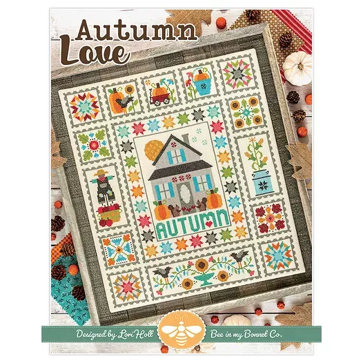 Autumn Love Cross Stitch Pattern Lori Holt of Bee in my Bonnet