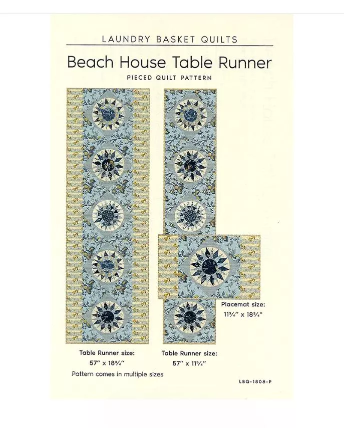 Beach House Table Runner Pattern - Laundry Basket Quilts