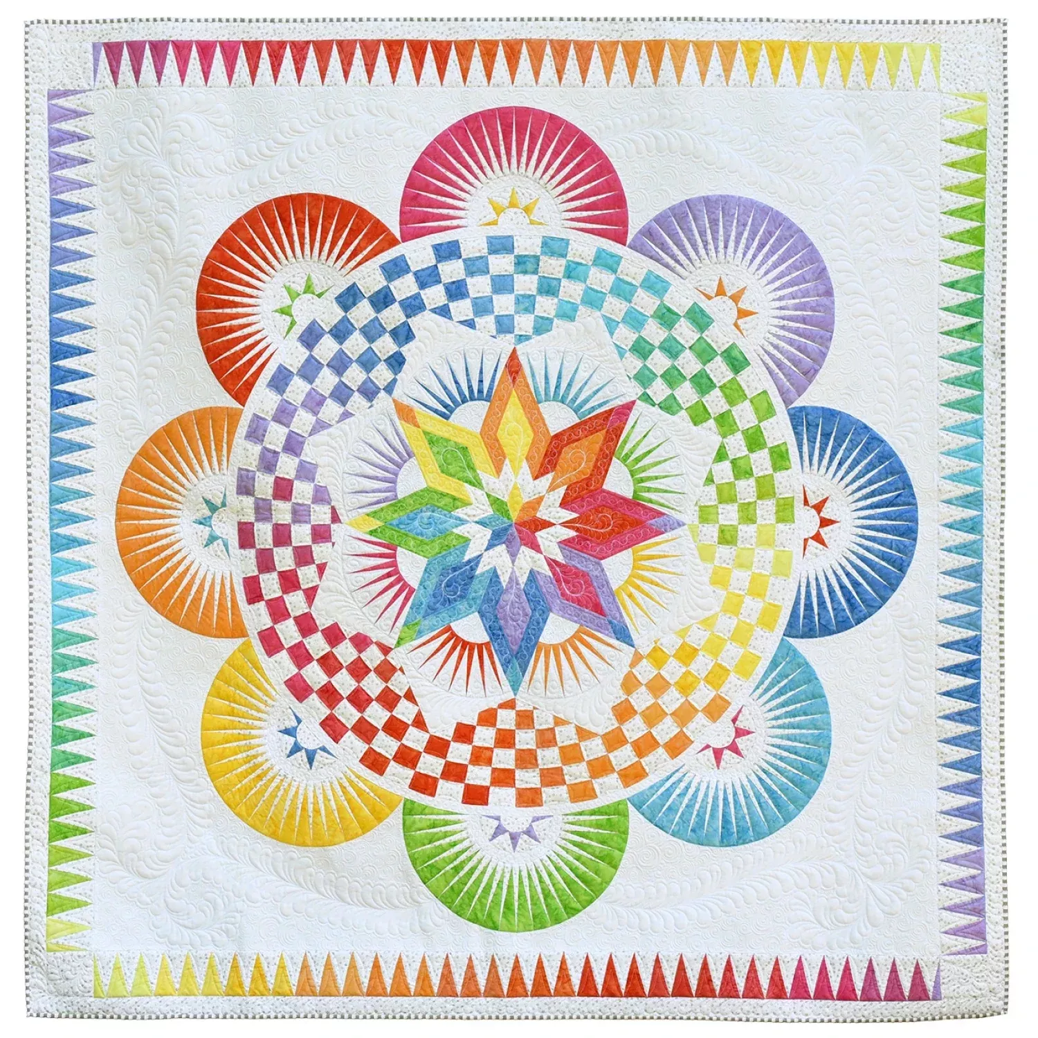 BeColourful | Multi Circle of Life Batik Quilt Kit | 54648QK-X | 65" x 65"