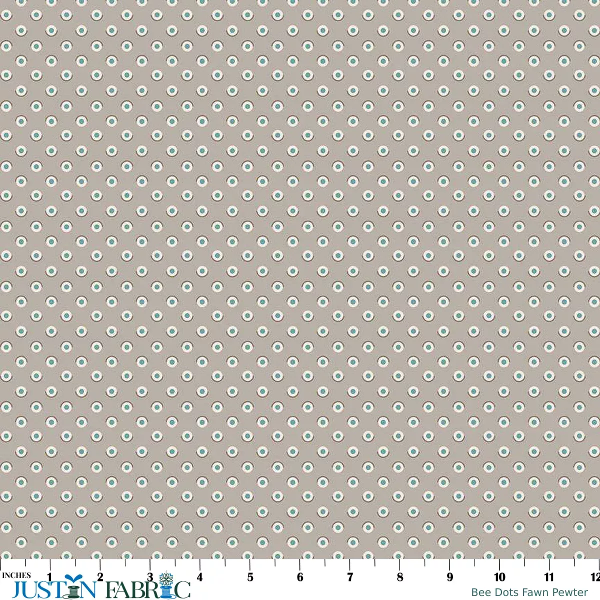 Bee Dots Fawn Pewter Yardage by Lori Holt | Riley Blake Designs