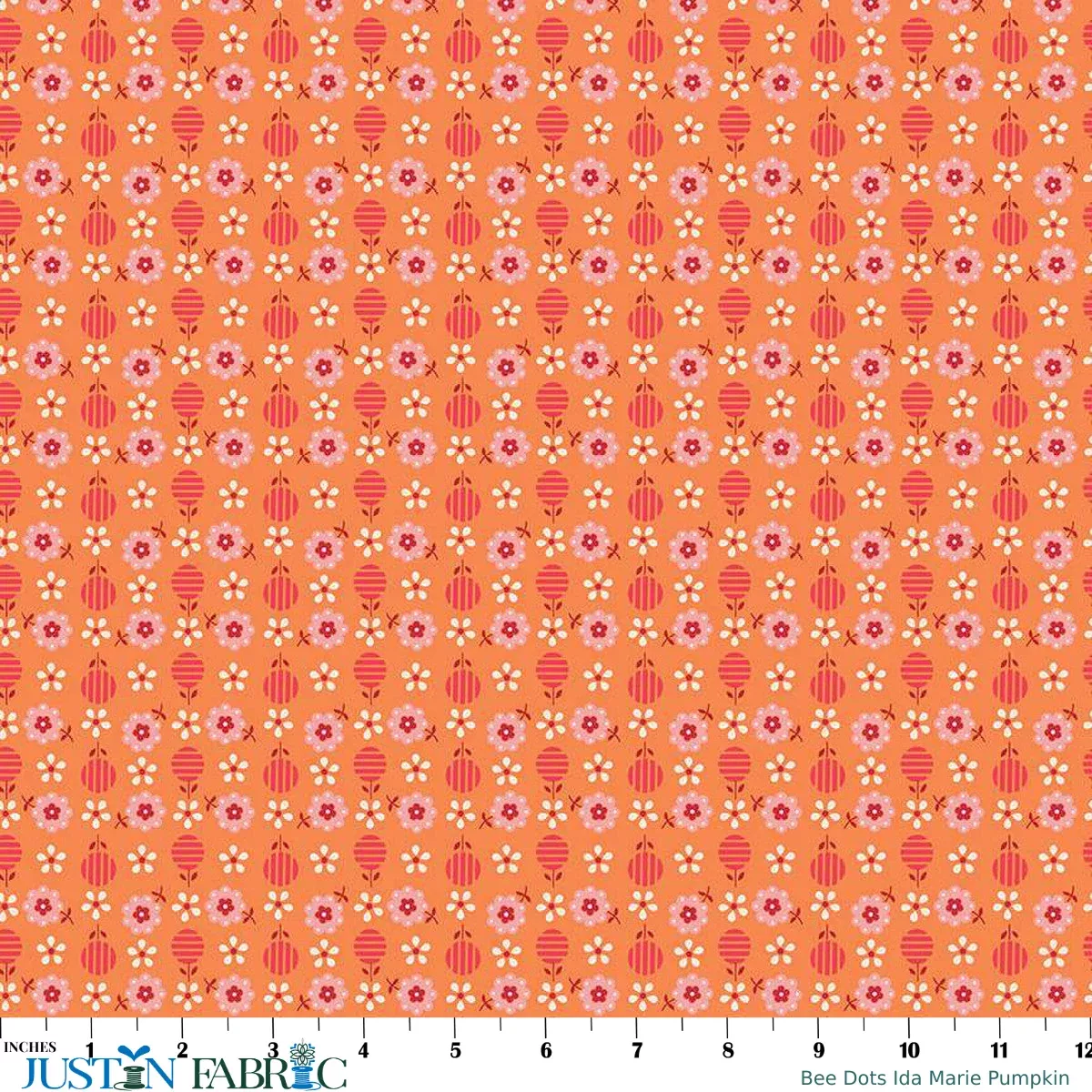 Bee Dots Ida Marie Pumpkin Yardage by Lori Holt | Riley Blake Designs