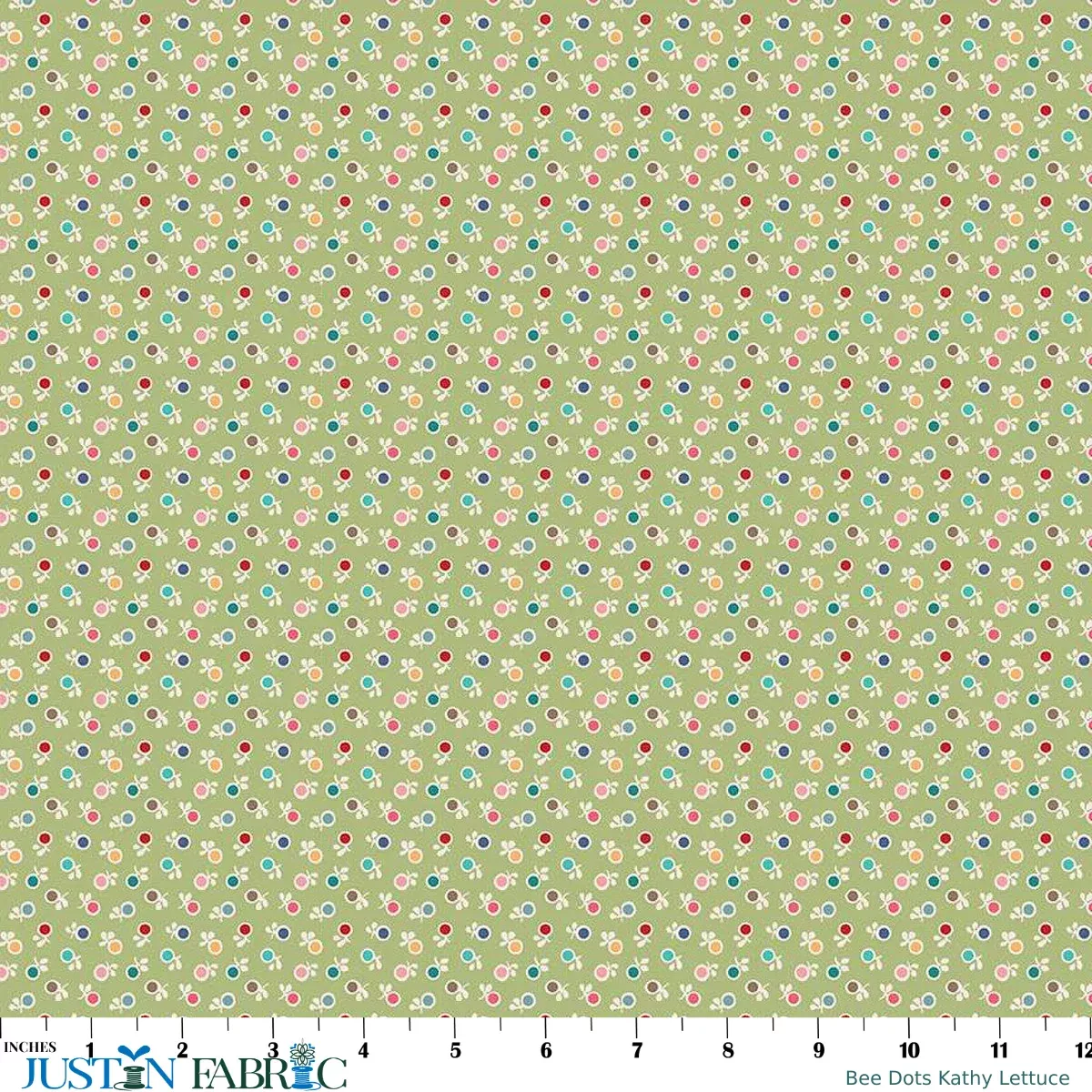 Bee Dots Kathy Lettuce Yardage by Lori Holt | Riley Blake Designs