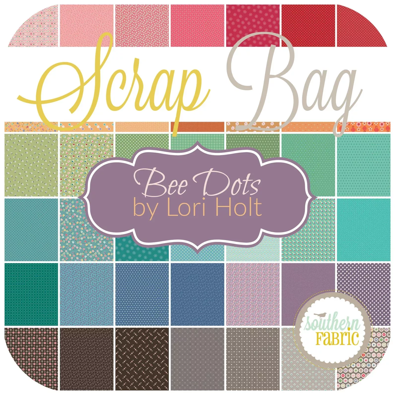 Bee Dots Scrap Bag (approx 2 yards) by Lori Holt for Riley Blake
