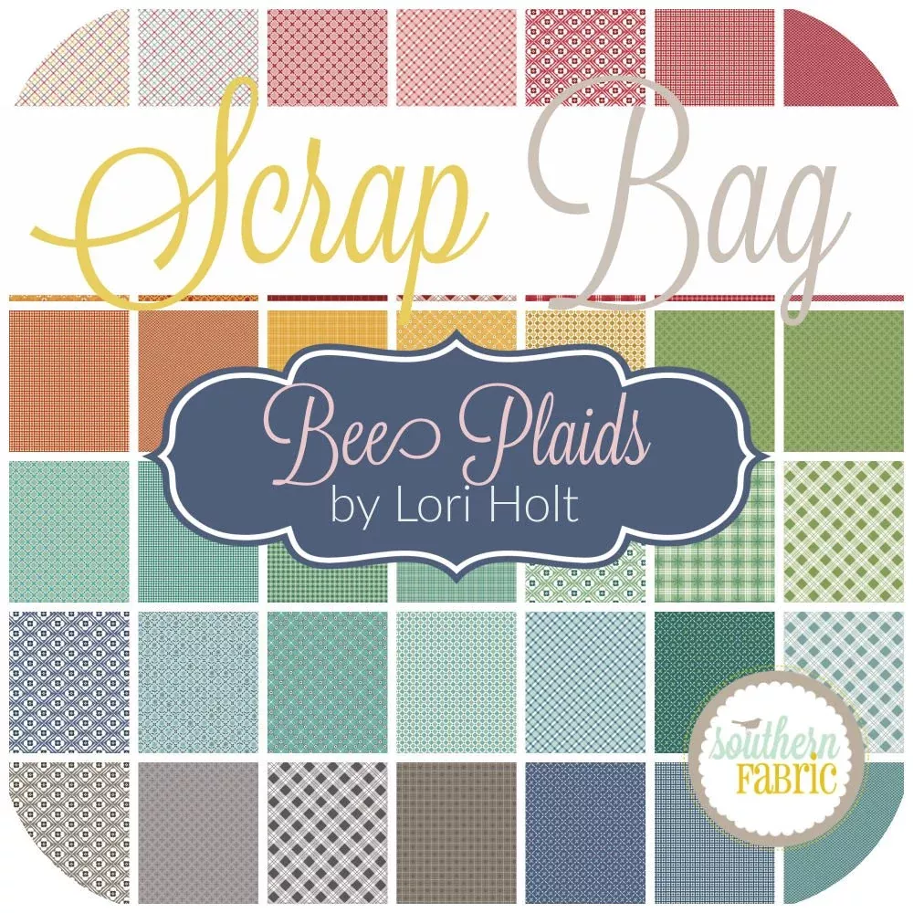 Bee Plaids Scrap Bag (approx 2 yards) by Lori Holt for Riley Blake