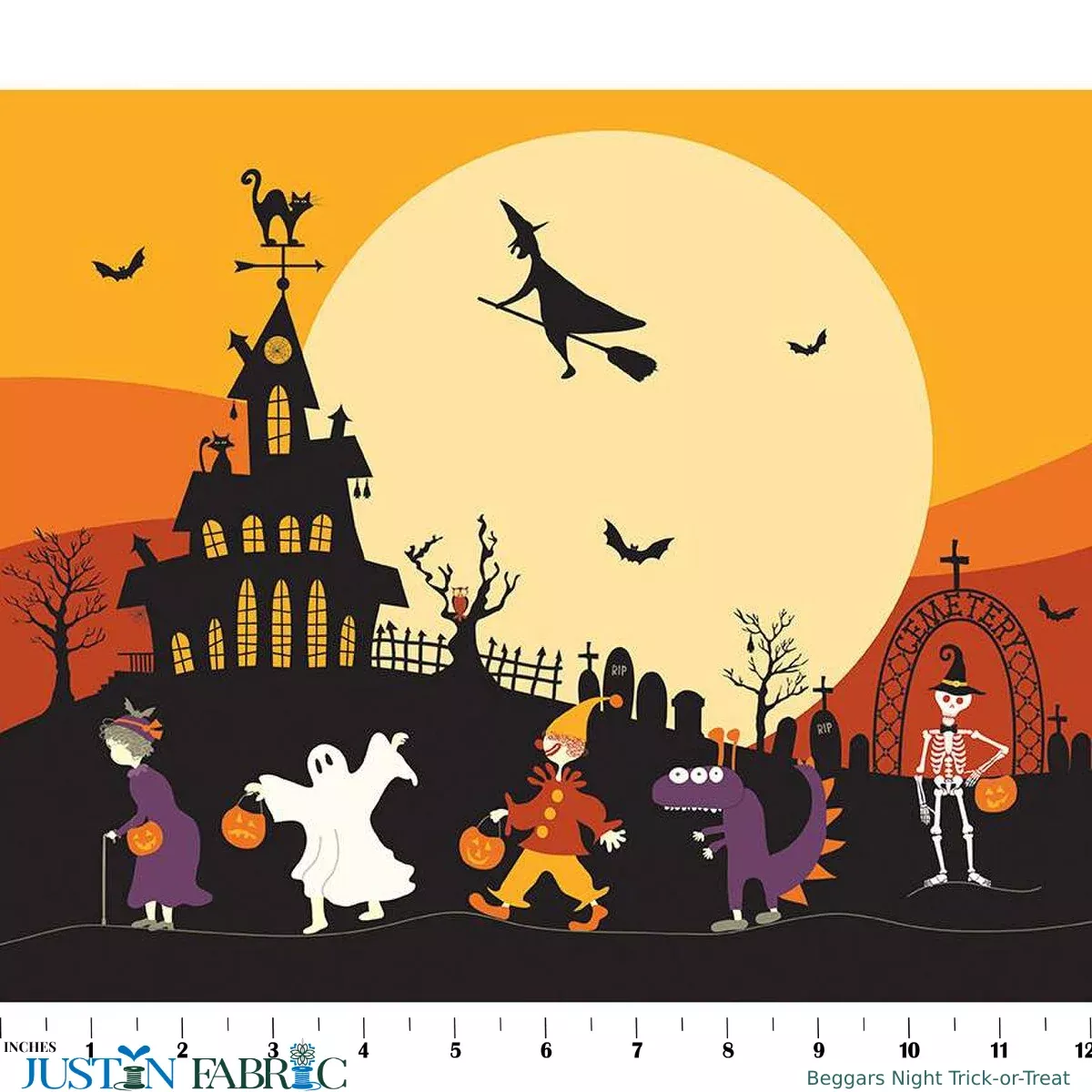Beggars Night Trick-or-Treat Panel by Sandy Gervais | Riley Blake Designs