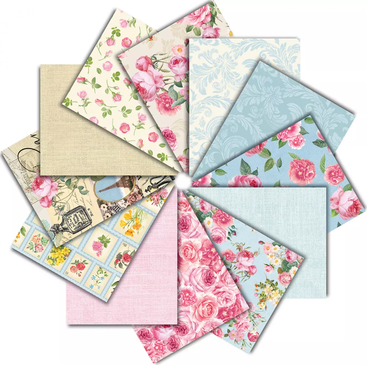 Belle Fleur Fat Quarter Bundle from Timeless Treasures (12pcs)