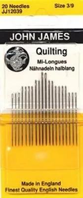 *BETWEENS QUILTING NEEDLES//SIZE 3-9//20 NEEDLES//JOHN JAMES