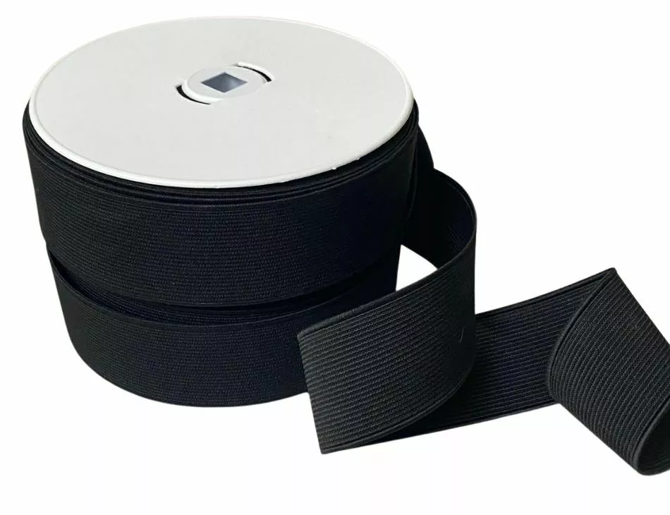 Black Flat Elastic 40mm