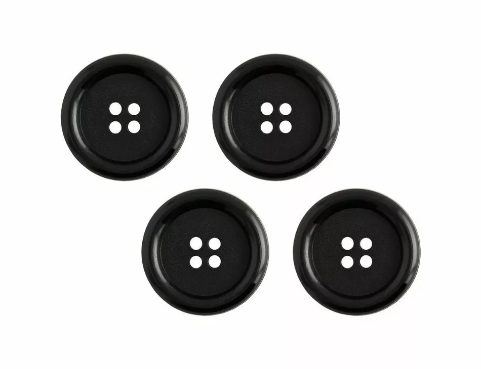 Black Suit Buttons 15mm