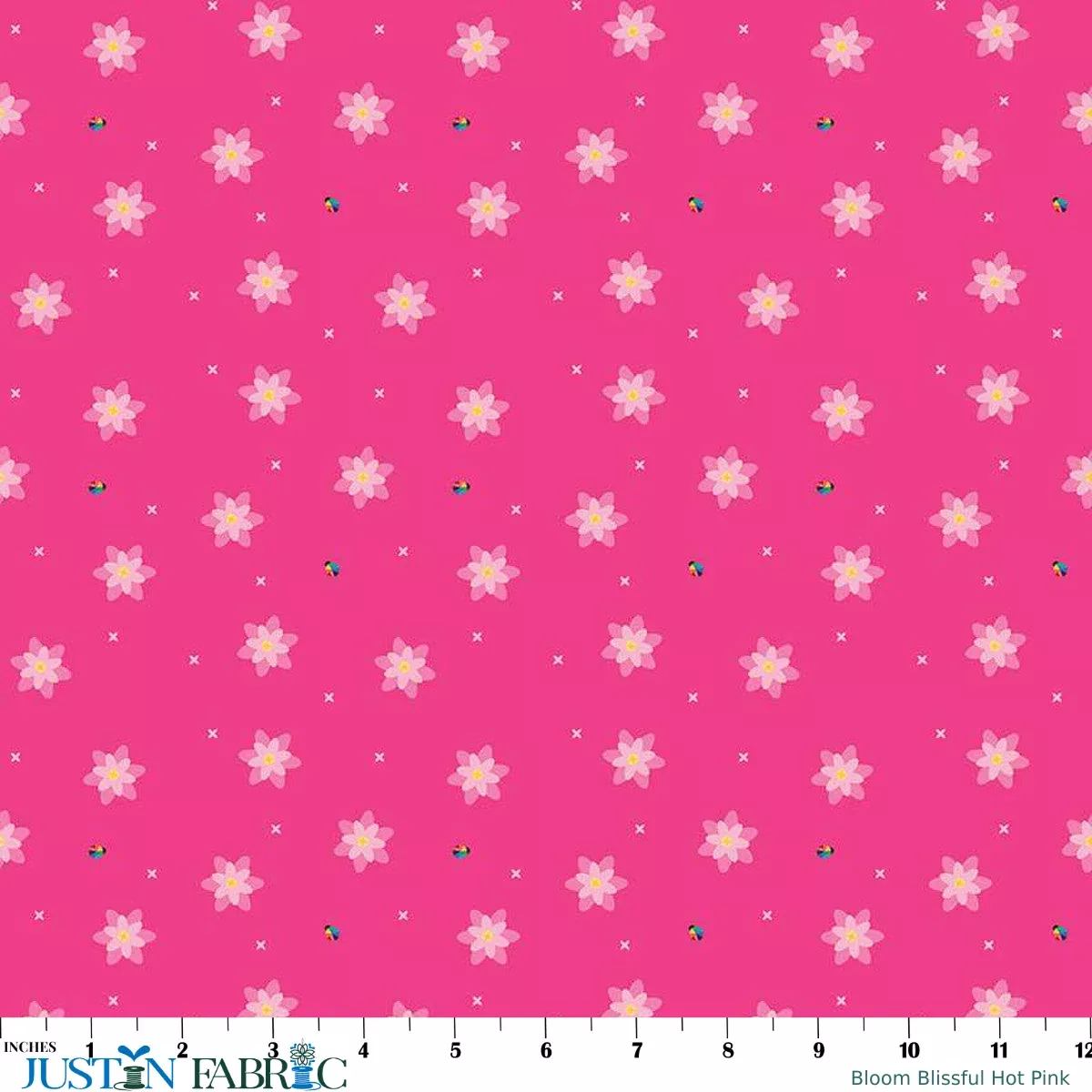 Bloom Blissful Hot Pink Yardage by Kristy Lea | Riley Blake Designs
