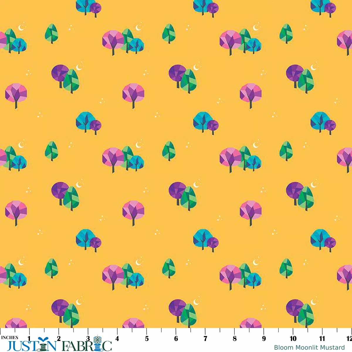 Bloom Moonlit Mustard Yardage by Kristy Lea | Riley Blake Designs