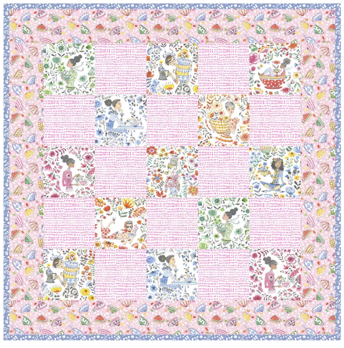 Blossom Brew by Anne Keenan Higgins - Sweet Blossoms Wall Hanging Kit