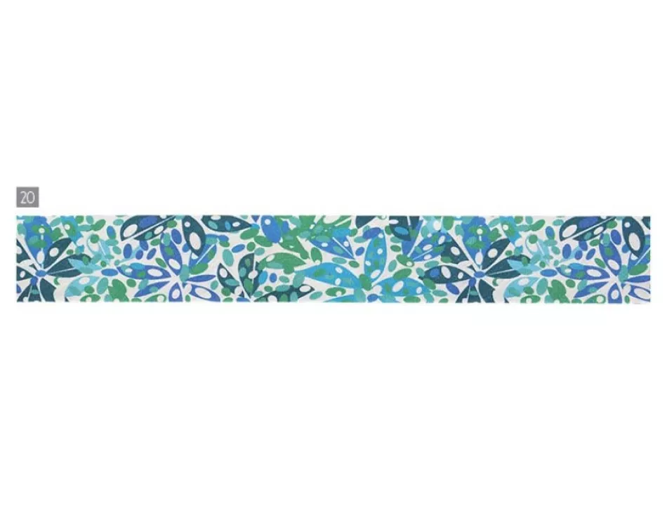 Blue Flower and Dot Print Cotton Bias Tape