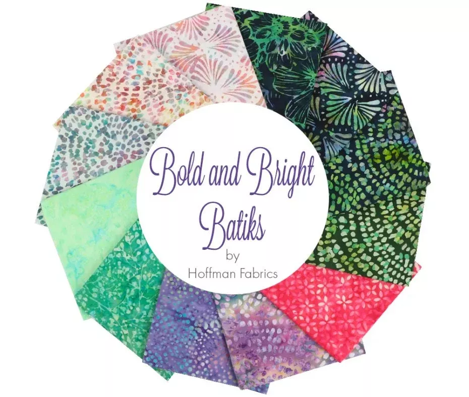 Bold and Bright Batiks Fat Quarter Bundle - Hoffman Fabrics