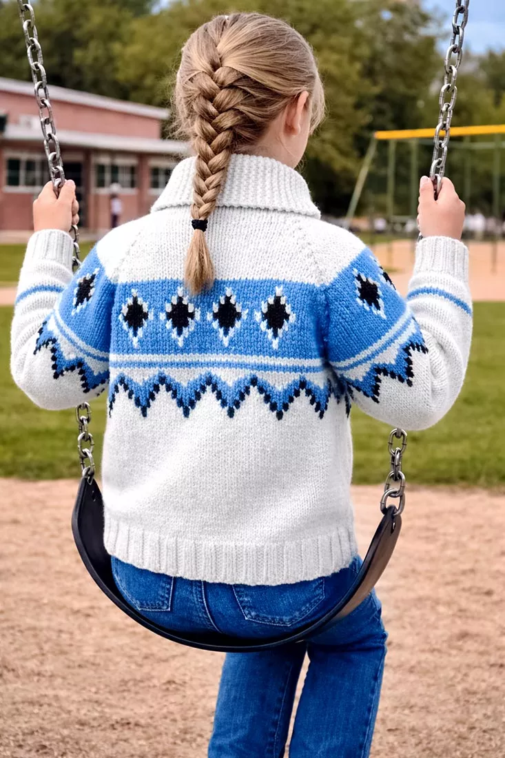 Boys' or Girls' Saranac Cardigan Pattern