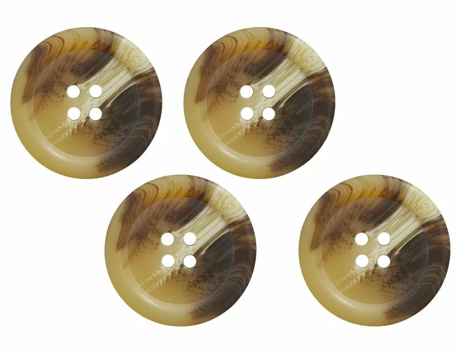 Brown Marbled Buttons 28mm