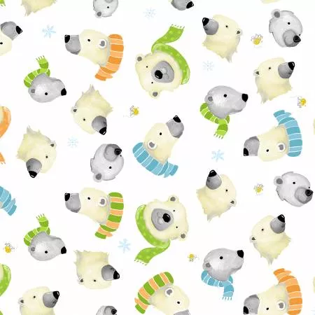 Burr The Polar Bear - White Furry Faces