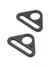 By Annie 1" Triangle Rings Black Metal - 2