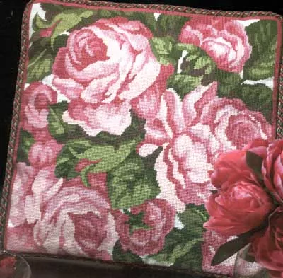 Cabbage Roses Needlepoint