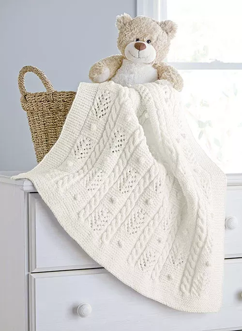Cables and Bobbles Blanket