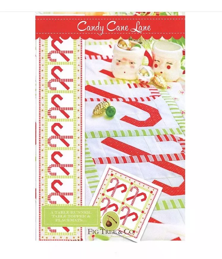 Candy Cane Lane Table Runner Pattern - Fig Tree & Co
