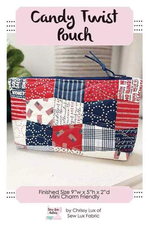 Candy Twist Pouch by Chrissy Lux of Sew Lux Fabrics