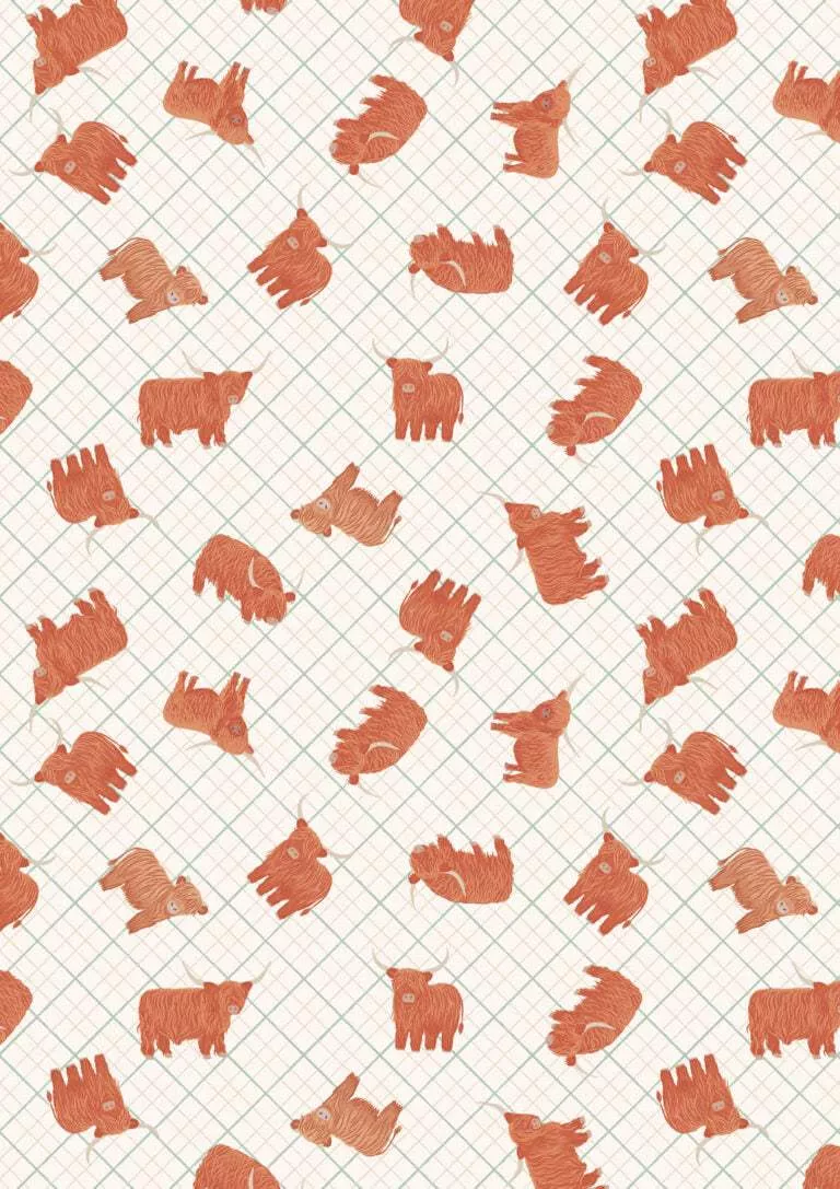 A Celtic Summer Highlands Check Cream A992A from Lewis & Irene Fabrics. Sold in 1/2 Yard Increments