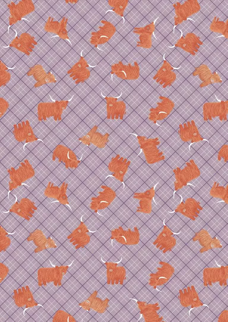 A Celtic Summer Highlands Check Heather A992C from Lewis & Irene Fabrics. Sold in 1/2 Yard Increments