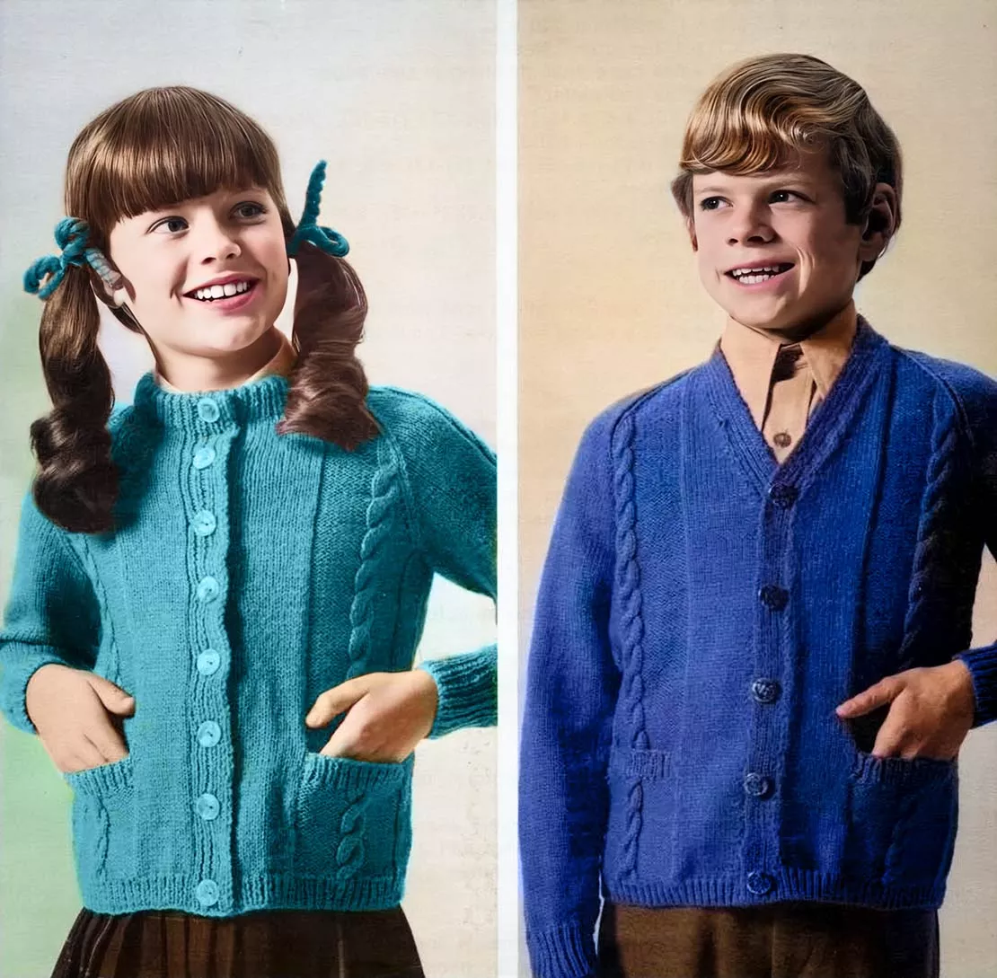 Children's (10-14) Cardigans Pattern