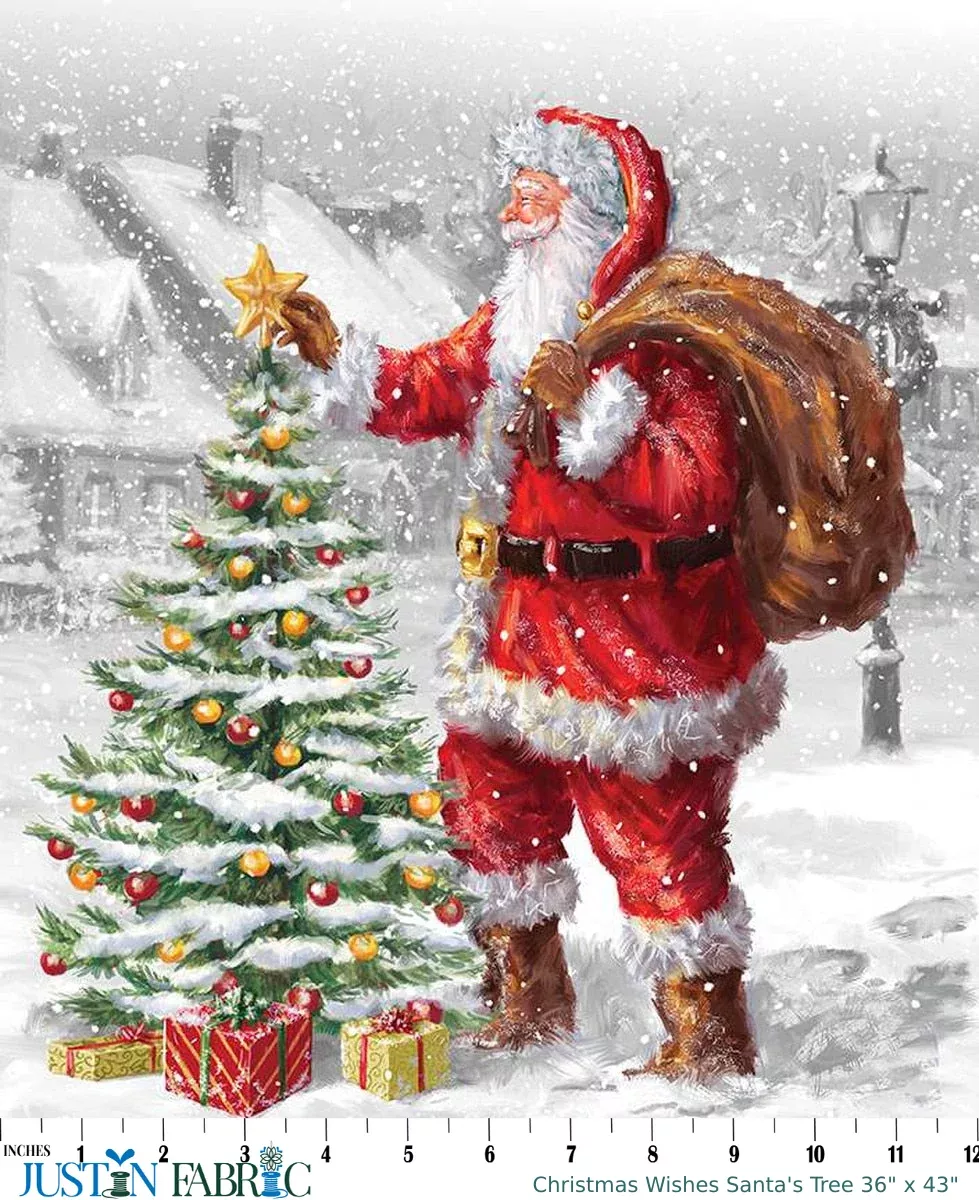 Christmas Wishes Santa's Tree Panel 36" x 43" by RBD Designers | Riley Blake Designs