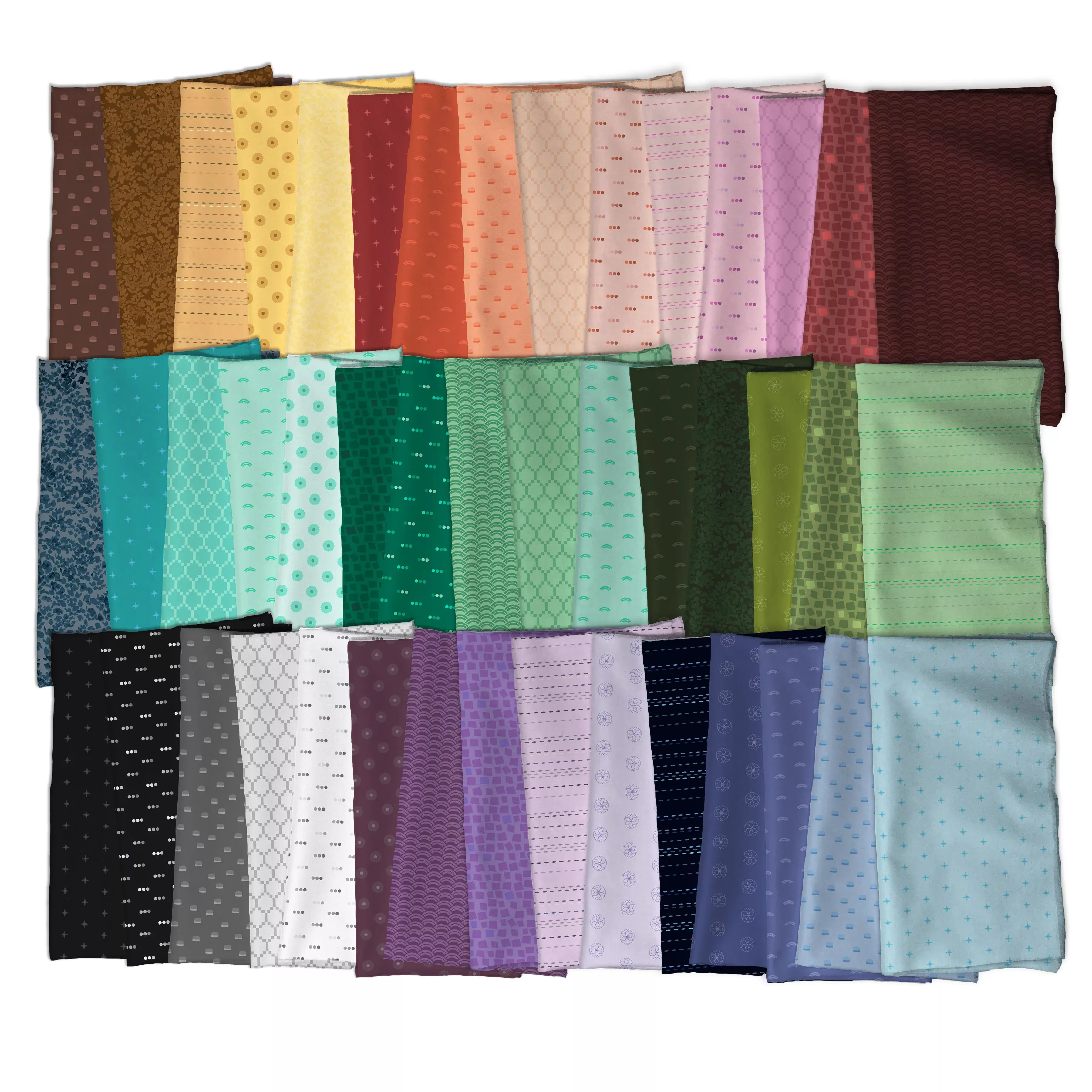 Chromatics | Fat Quarter Bundle by FreeSpirit Fabrics | 45 pcs