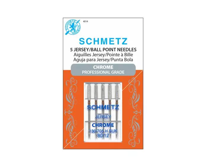 Chrome Jersey/Ball Point Sewing Machine Needles Size 12