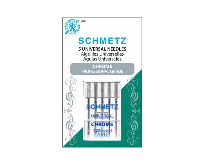 Chrome Universal Sewing Machine Needles Size 10