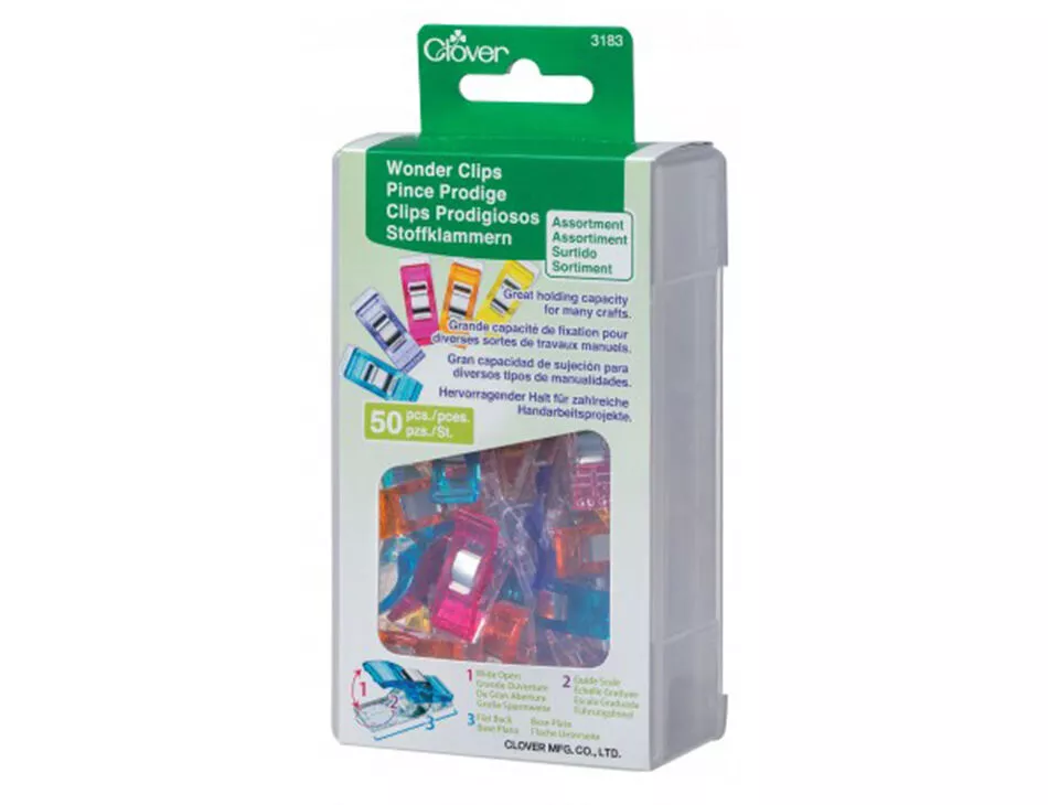 Clover 3183 Wonder Clips 50 Pack Rainbow