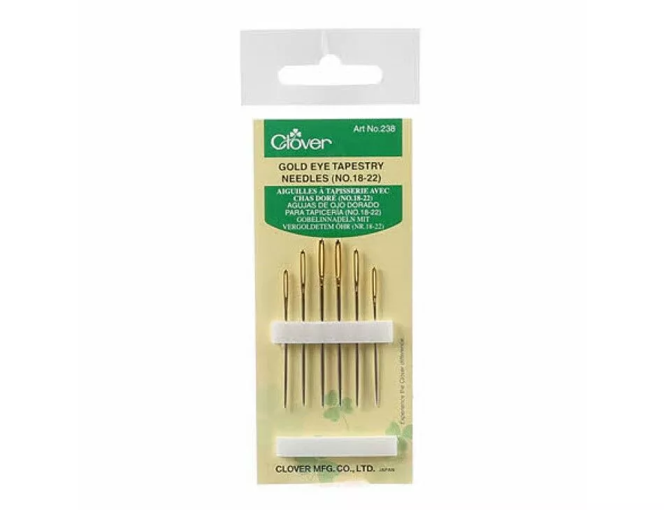 Clover Gold Eye Tapestry Hand Needles Size 24