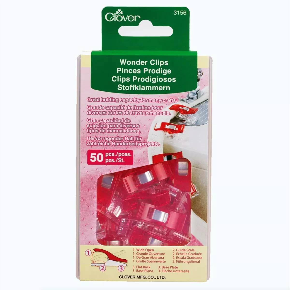 Clover Mini Wonder Clips Red