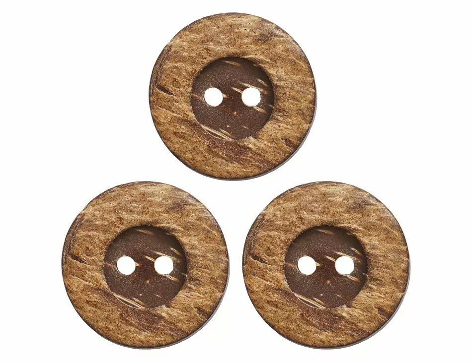 Coconut Husk Buttons 23mm