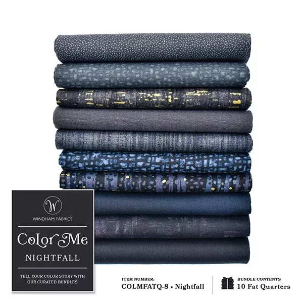 Color Me - Nightfall Fat Quarter Bundle by Windham (10pcs)