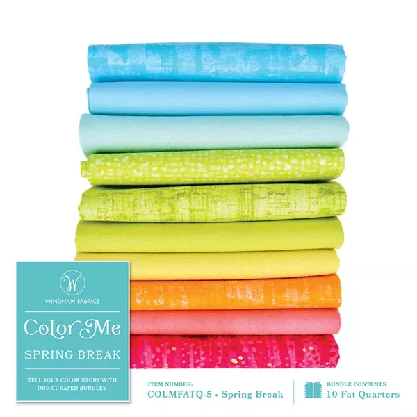 Color Me - Spring Break Fat Quarter Bundle by Windham (10pcs)