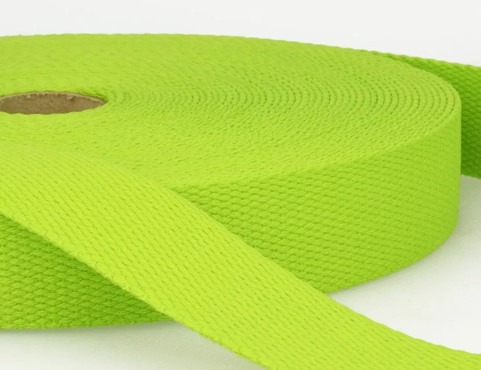 Cotton Webbing 1" Lime