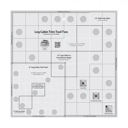 Creative Grids Log Cabin Trim Tool Two 6 or 12 Inch