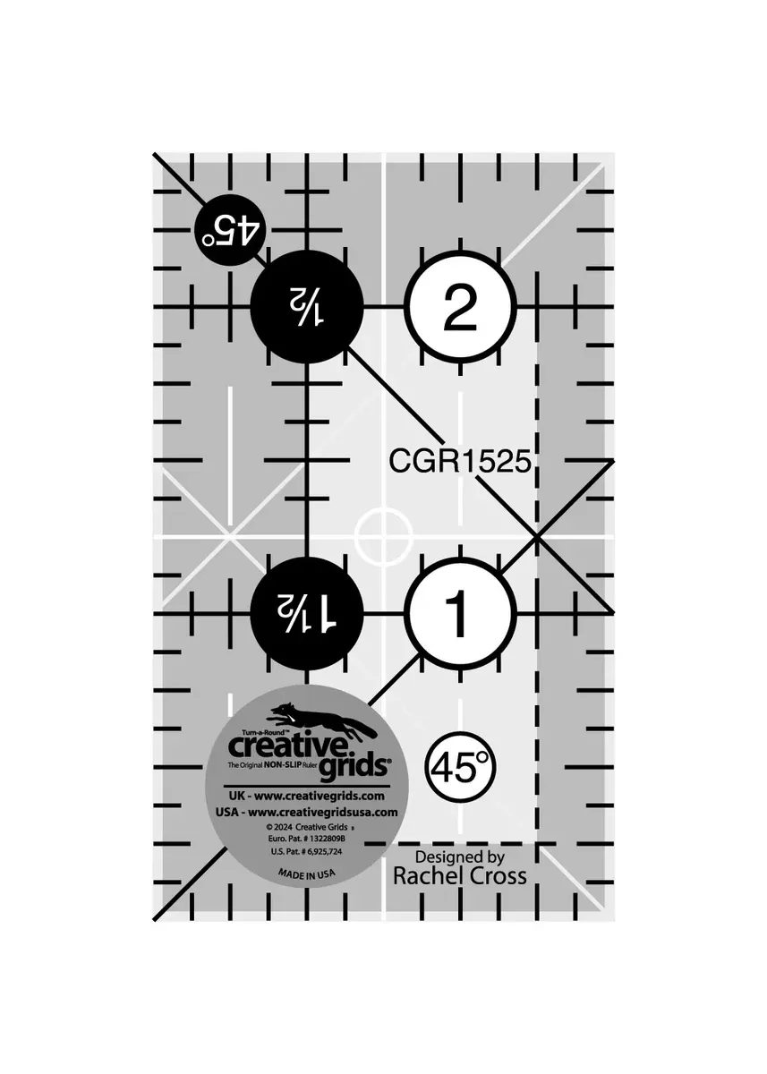 Creative Grids Quilt Ruler 1 1/2" x 2 1/2"