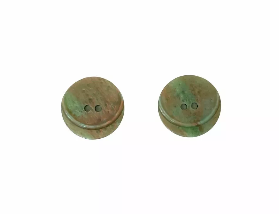 Crescent Iridescent Button 23mm Green