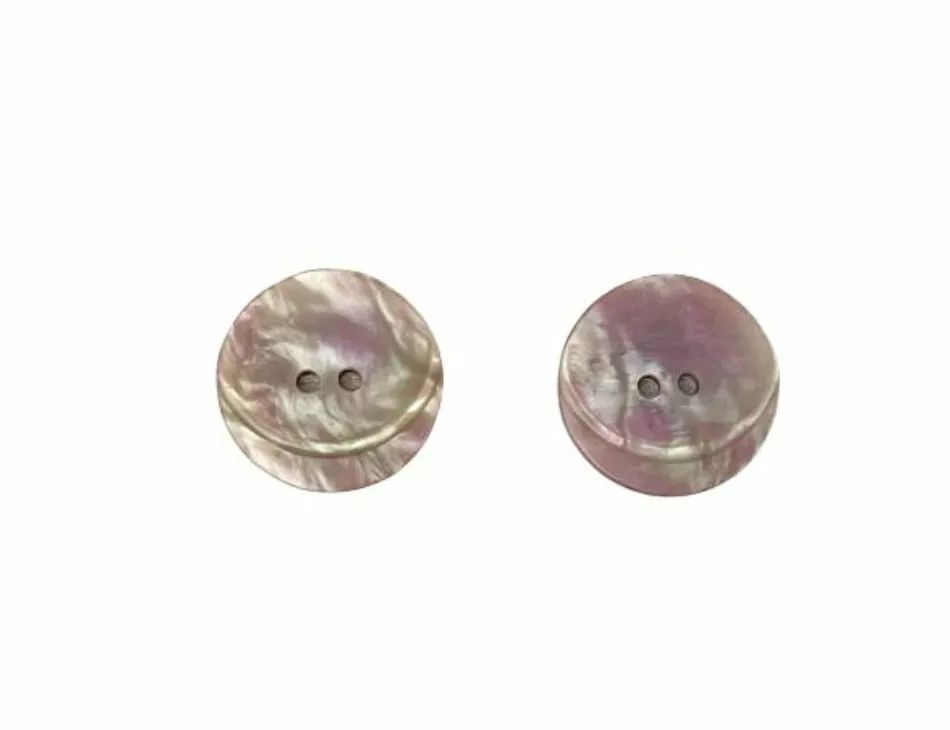 Crescent Iridescent Button 23mm Pink