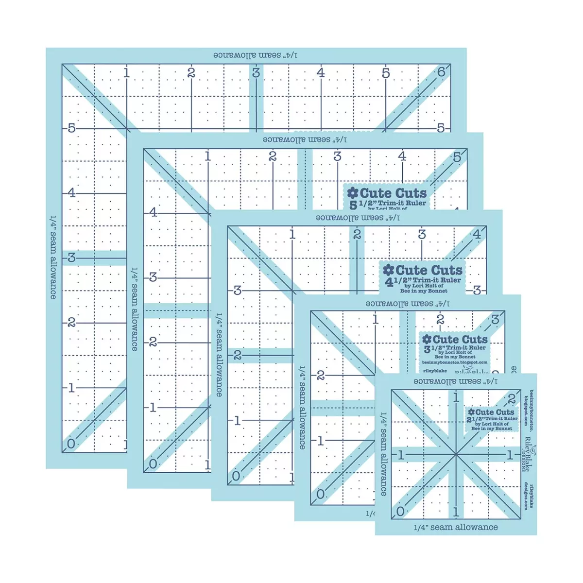 Cute Cuts Trim-It Square Ruler Pack