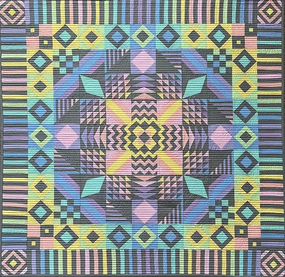 Daisy Dodge Candy Clouds Quilt Block Foundation Paper & Pattern 33x33" Quilt Top